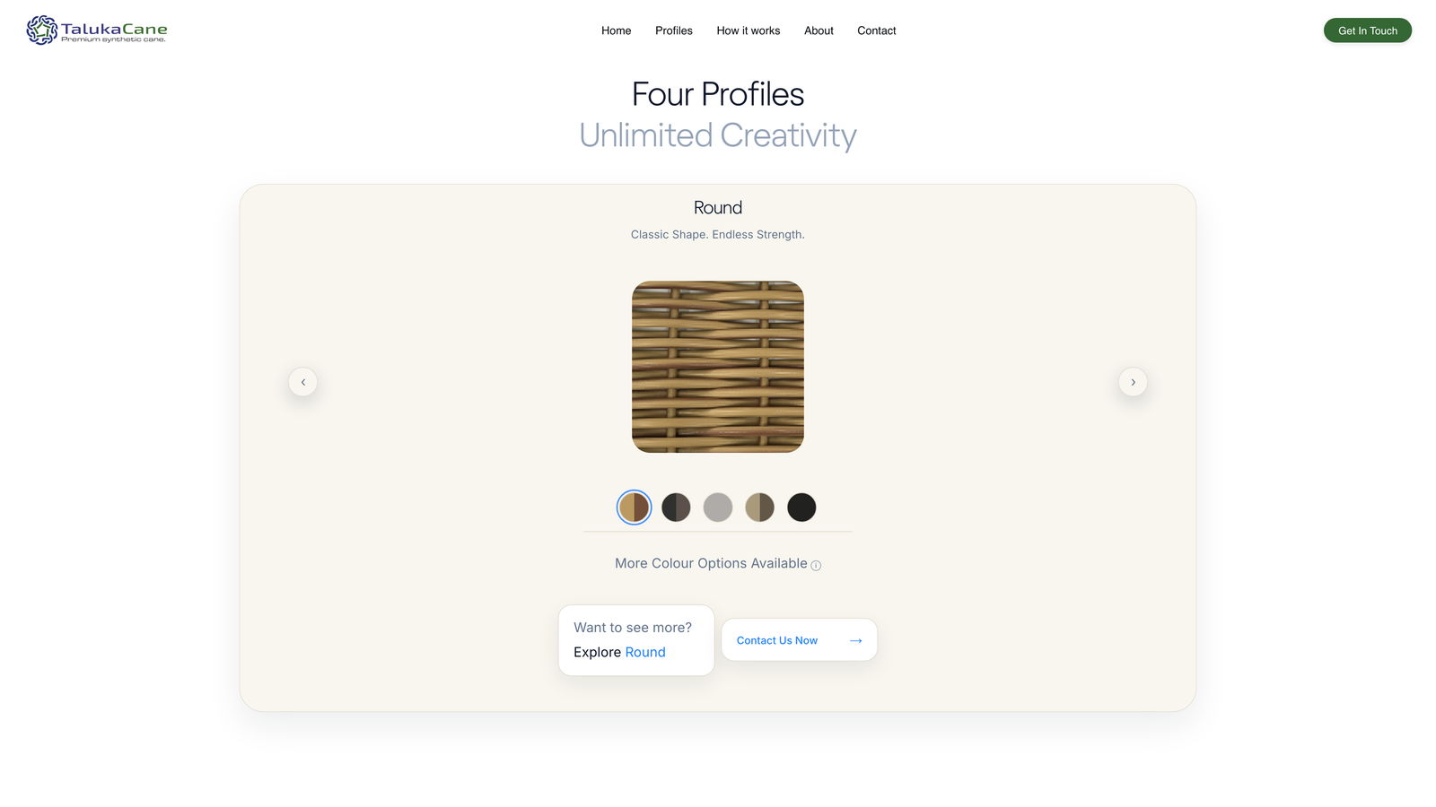 Taluka Premium Synthetic Cane full showcase